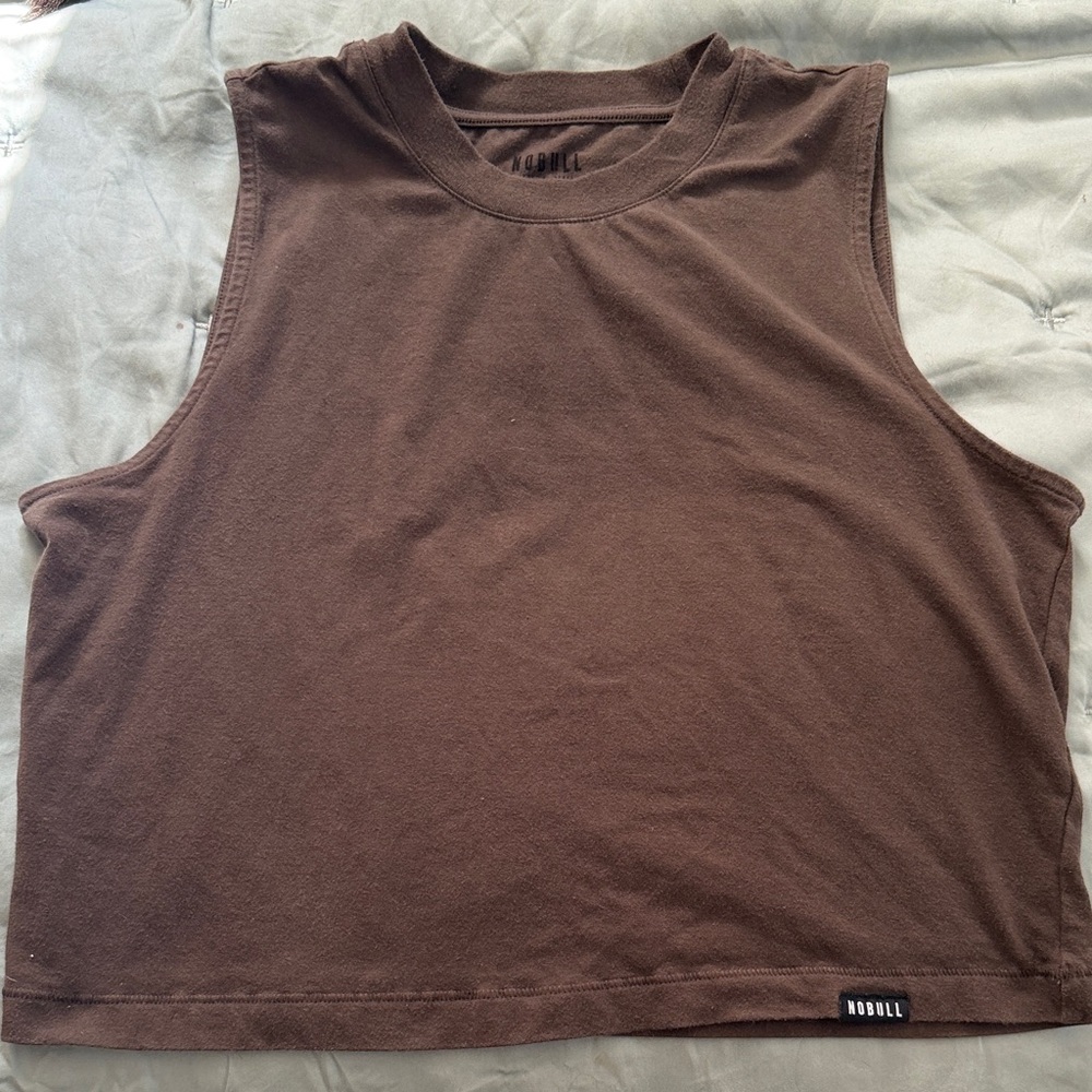 NOBULL Women's Cropped Muscle Tank - Brown